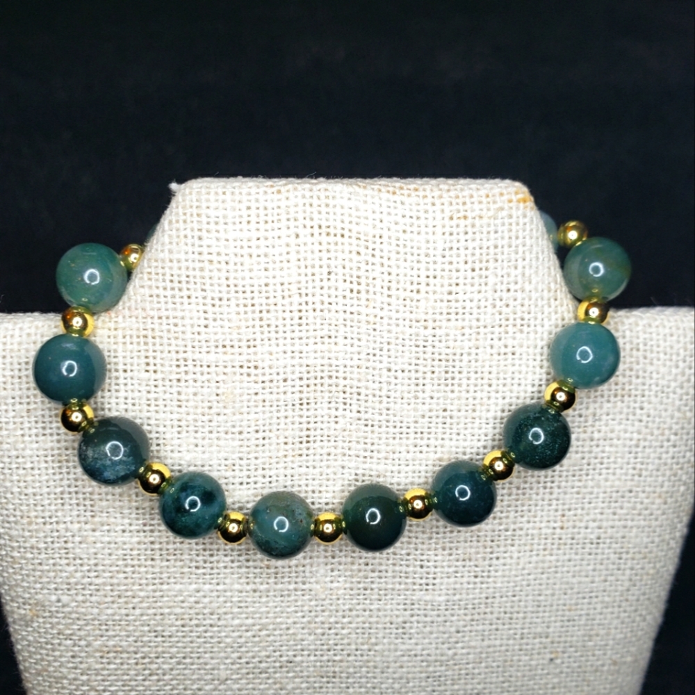 Moss agate bracelet